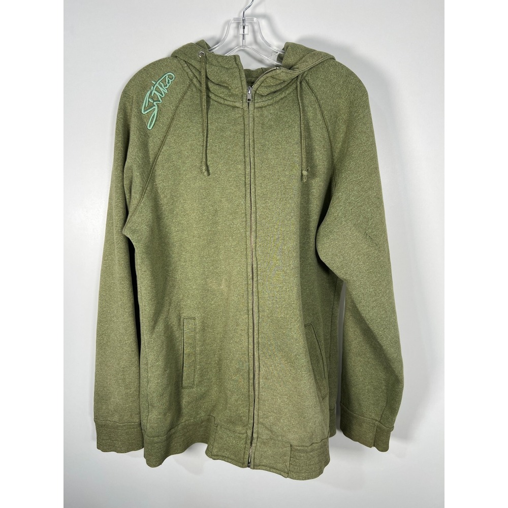 Sitka (Ecologyst) Duck Billed Zip Green Hoodie Organic Cotton Women's Large
